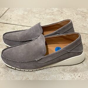 $200 Olukai KA'A Driver Loafer Slip-on Gray Shoes ITALIAN SUEDE Leather 10! NEW